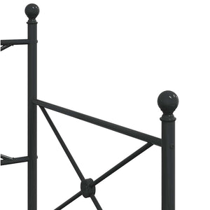 Ausziehbares Tagesbett 75x190 cm Schwarz