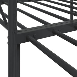 Ausziehbares Tagesbett 75x190 cm Schwarz
