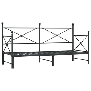Ausziehbares Tagesbett Schwarz 80x200 cm