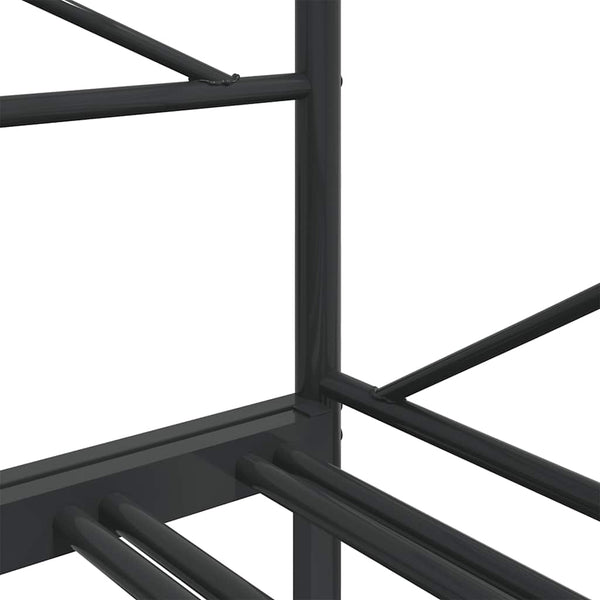 Ausziehbares Tagesbett Schwarz 80x200 cm