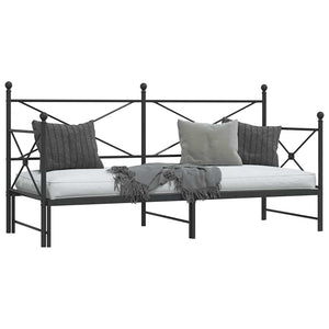 Ausziehbares Tagesbett Schwarz 80x200 cm