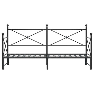 Ausziehbares Tagesbett Schwarz 80x200 cm