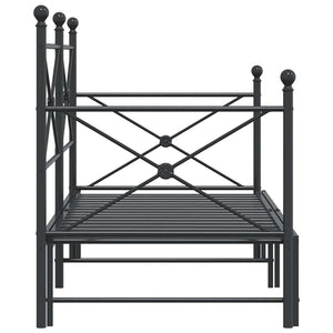 Ausziehbares Tagesbett Schwarz 80x200 cm