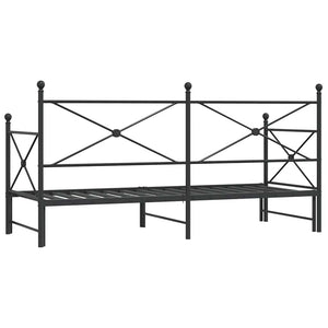 Ausziehbares Tagesbett Schwarz 80x200 cm