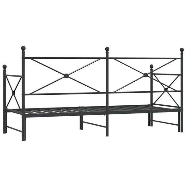 Ausziehbares Tagesbett Schwarz 80x200 cm