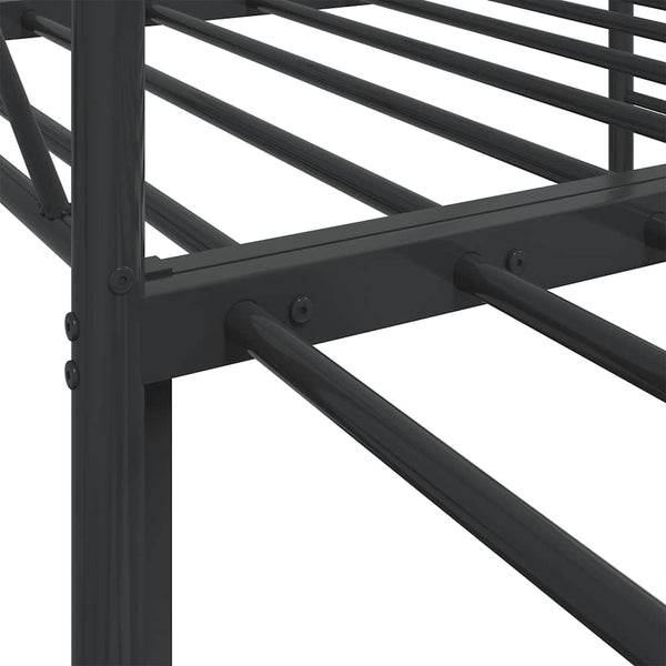 Ausziehbares Tagesbett Schwarz 80x200 cm
