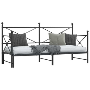Ausziehbares Tagesbett Schwarz 90x190 cm