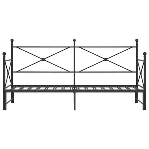 Ausziehbares Tagesbett Schwarz 90x190 cm
