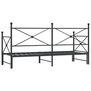 Ausziehbares Tagesbett Schwarz 90x190 cm