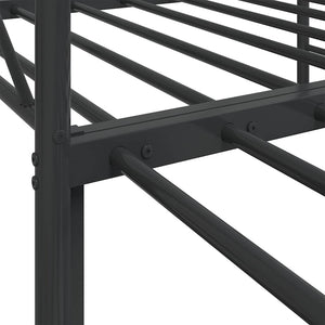 Ausziehbares Tagesbett Schwarz 90x190 cm