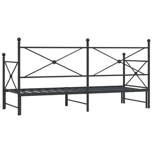 Ausziehbares Tagesbett Schwarz 90x200 cm