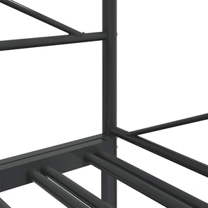 Ausziehbares Tagesbett 100x200 cm Schwarz