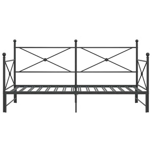 Ausziehbares Tagesbett 100x200 cm Schwarz