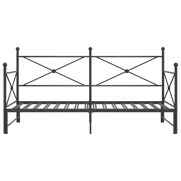 Ausziehbares Tagesbett 100x200 cm Schwarz
