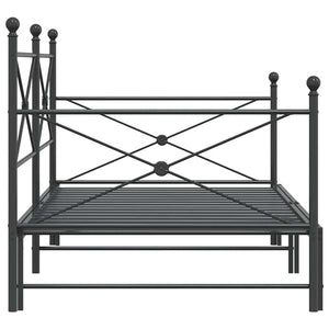 Ausziehbares Tagesbett 100x200 cm Schwarz