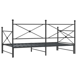 Ausziehbares Tagesbett 100x200 cm Schwarz