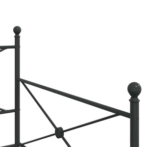 Ausziehbares Tagesbett 100x200 cm Schwarz