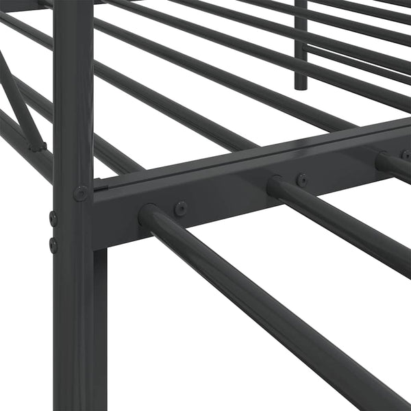 Ausziehbares Tagesbett 100x200 cm Schwarz