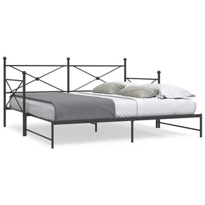 Ausziehbares Tagesbett 100x200 cm Schwarz
