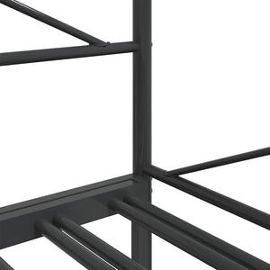 Ausziehbares Tagesbett Schwarz 107x203 cm