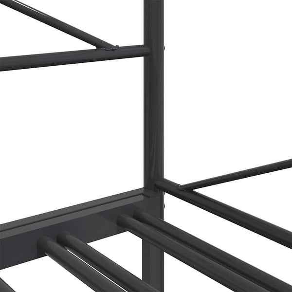 Ausziehbares Tagesbett Schwarz 107x203 cm