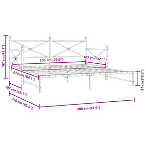 Ausziehbares Tagesbett Schwarz 107x203 cm