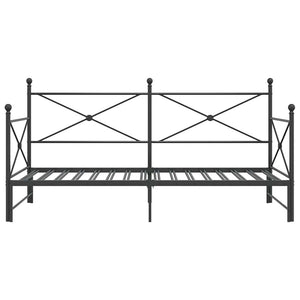 Ausziehbares Tagesbett Schwarz 107x203 cm