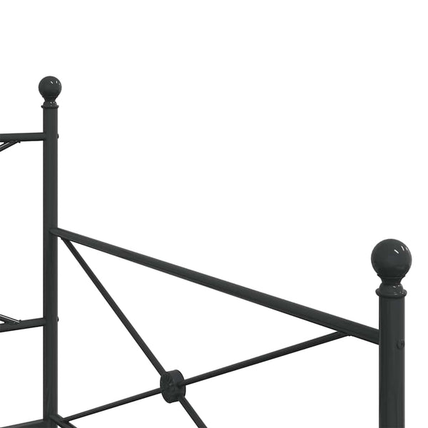 Ausziehbares Tagesbett Schwarz 107x203 cm