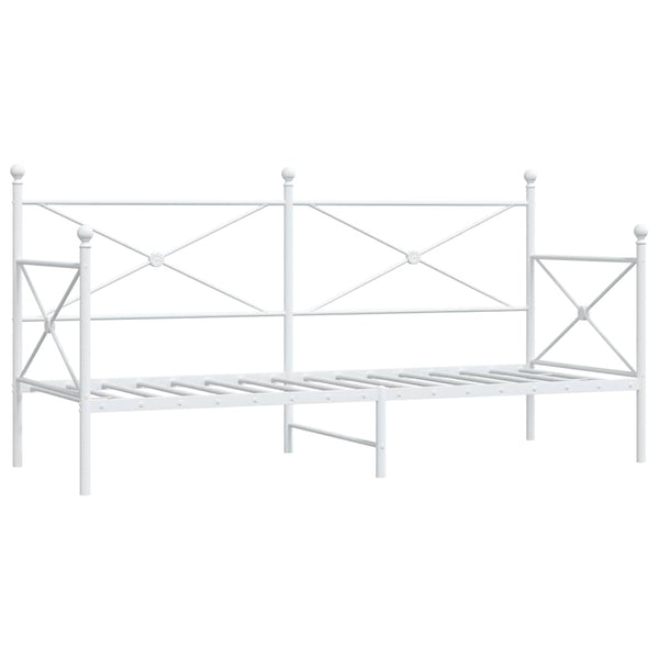 Tagesbett Weiß 80x200 cm Stahl