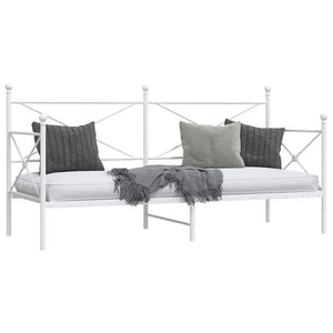 Tagesbett Weiß 80x200 cm Stahl