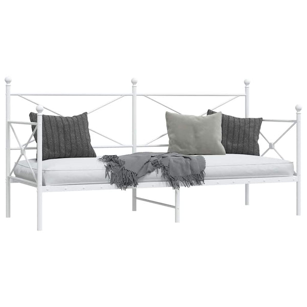 Tagesbett Weiß 80x200 cm Stahl