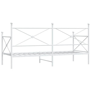 Tagesbett Weiß 80x200 cm Stahl