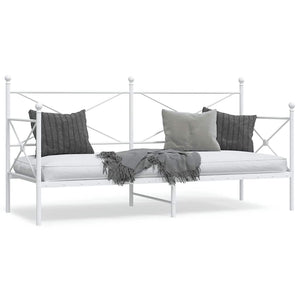 Tagesbett Weiß 80x200 cm Stahl