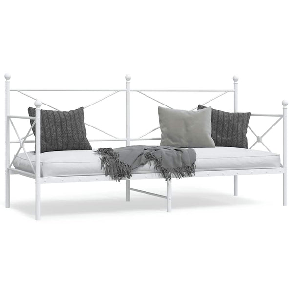 Tagesbett Weiß 80x200 cm Stahl