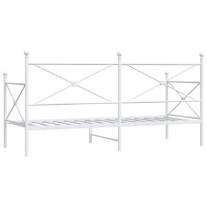 Tagesbett Weiß 90x190 cm Stahl