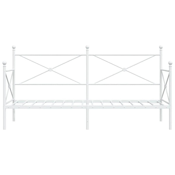 Tagesbett Weiß 90x200 cm Stahl