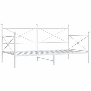 Tagesbett Weiß 100x190 cm Stahl