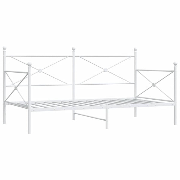Tagesbett Weiß 100x190 cm Stahl