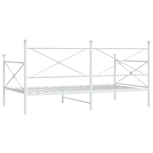 Tagesbett Weiß 100x190 cm Stahl
