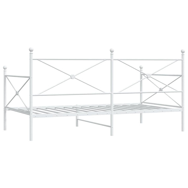 Tagesbett Weiß 100x190 cm Stahl