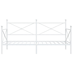 Tagesbett Weiß 100x200 cm Stahl