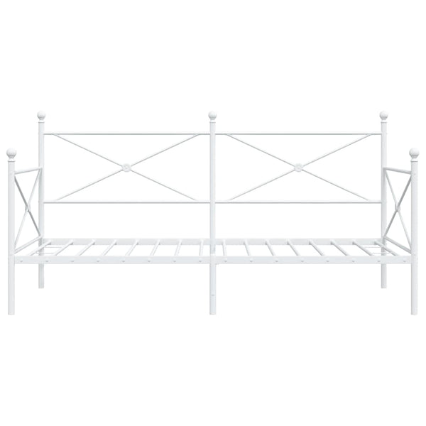 Tagesbett Weiß 100x200 cm Stahl