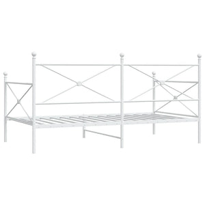 Tagesbett Weiß 100x200 cm Stahl
