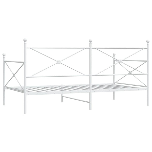 Tagesbett Weiß 100x200 cm Stahl