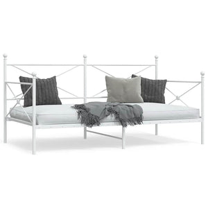 Tagesbett Weiß 100x200 cm Stahl