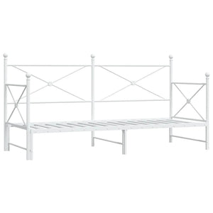 Ausziehbares Tagesbett 75x190 cm Weiß