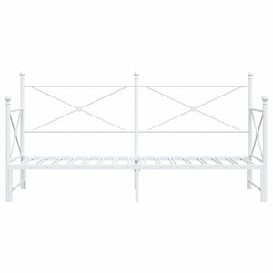 Ausziehbares Tagesbett 75x190 cm Weiß