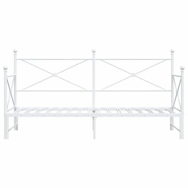 Ausziehbares Tagesbett 75x190 cm Weiß