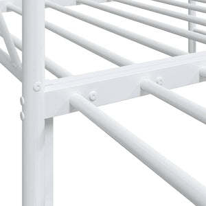 Ausziehbares Tagesbett 75x190 cm Weiß