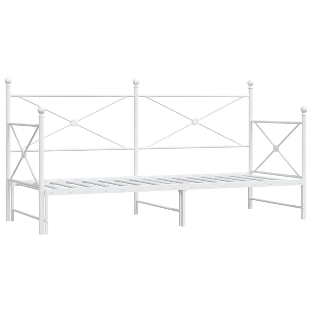 Ausziehbares Tagesbett 80x200 cm Weiß